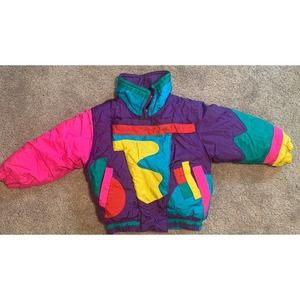 Vintage Colorful Kids Parka